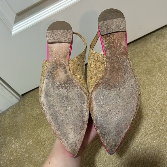 kate Spade Ginny flats slingbacks natural cork flats - Picture 8 of 8